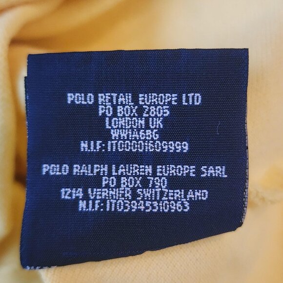 Ralph Lauren Dress Girls 12M Yellow Long Sleeve Polo Pleated Skirt Classic Logo - Picture 9 of 12